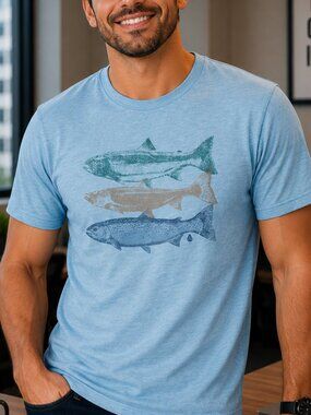 Men's Topographic Trout T-Shirt